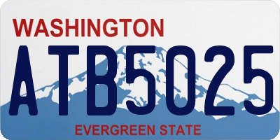 WA license plate ATB5025
