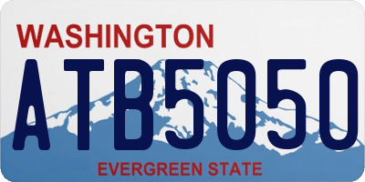WA license plate ATB5050
