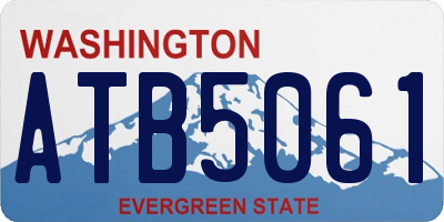 WA license plate ATB5061