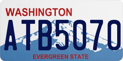 WA license plate ATB5070