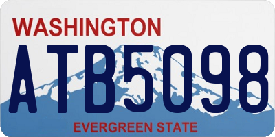 WA license plate ATB5098