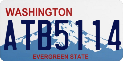 WA license plate ATB5114