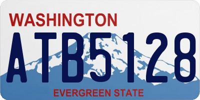 WA license plate ATB5128