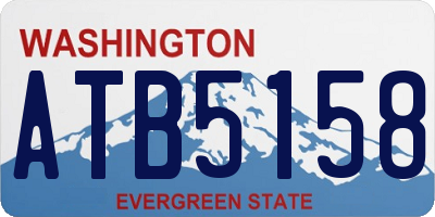 WA license plate ATB5158