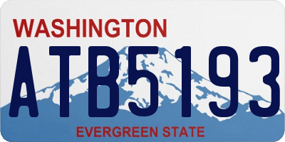 WA license plate ATB5193