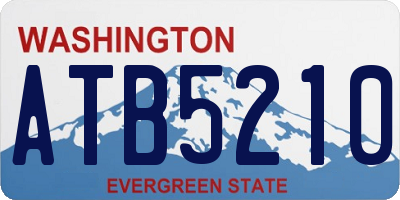 WA license plate ATB5210