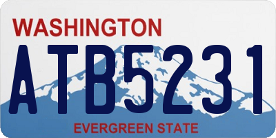 WA license plate ATB5231