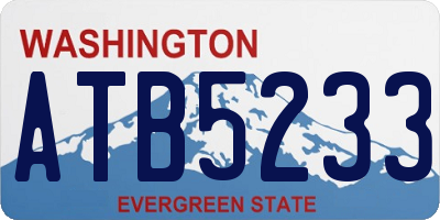 WA license plate ATB5233