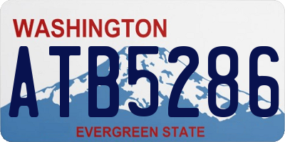 WA license plate ATB5286