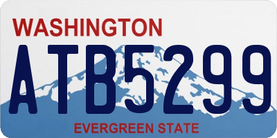 WA license plate ATB5299