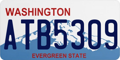WA license plate ATB5309