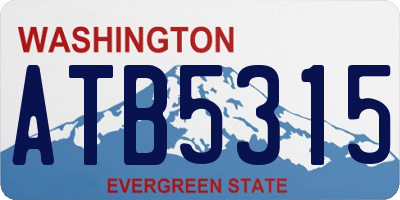WA license plate ATB5315