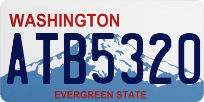 WA license plate ATB5320