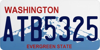 WA license plate ATB5325