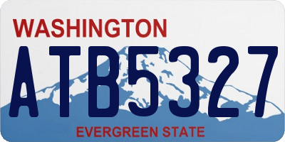 WA license plate ATB5327