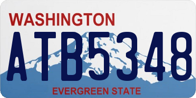 WA license plate ATB5348
