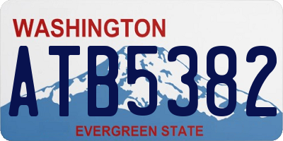 WA license plate ATB5382