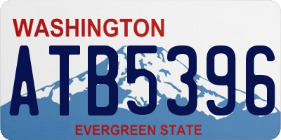 WA license plate ATB5396