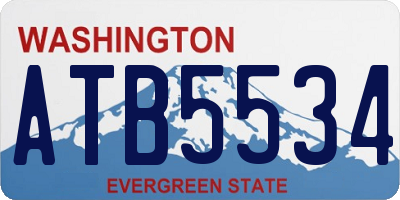 WA license plate ATB5534