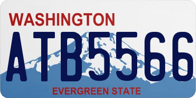 WA license plate ATB5566
