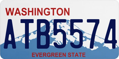 WA license plate ATB5574