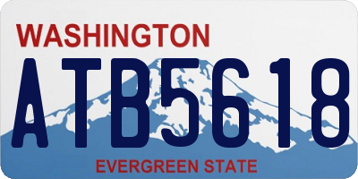 WA license plate ATB5618