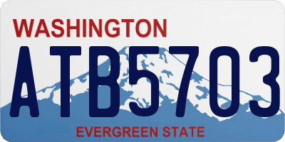 WA license plate ATB5703