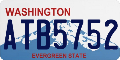 WA license plate ATB5752