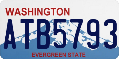 WA license plate ATB5793