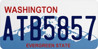 WA license plate ATB5857
