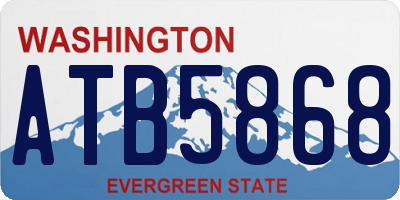 WA license plate ATB5868
