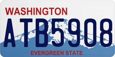 WA license plate ATB5908