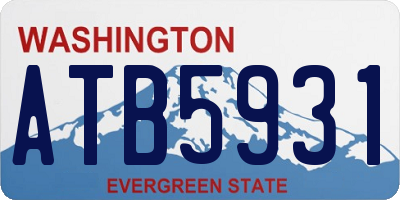 WA license plate ATB5931