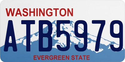 WA license plate ATB5979