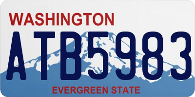 WA license plate ATB5983
