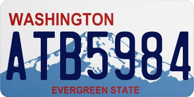 WA license plate ATB5984