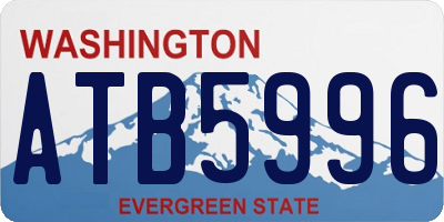 WA license plate ATB5996