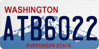 WA license plate ATB6022