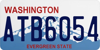 WA license plate ATB6054