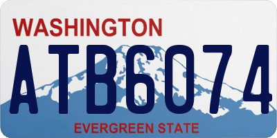 WA license plate ATB6074
