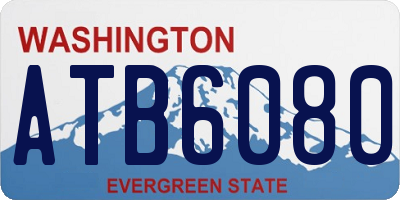 WA license plate ATB6080