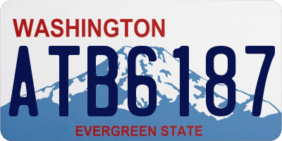 WA license plate ATB6187