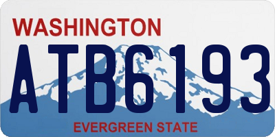 WA license plate ATB6193