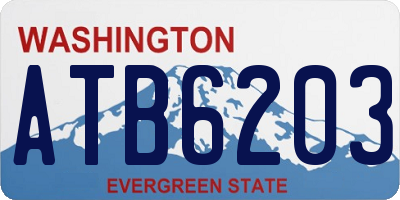 WA license plate ATB6203