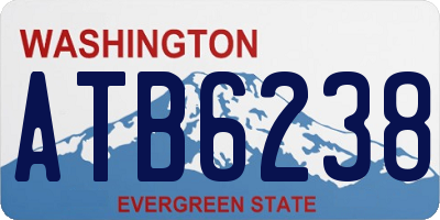WA license plate ATB6238