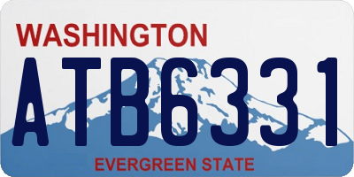 WA license plate ATB6331