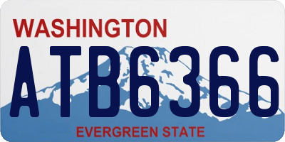 WA license plate ATB6366