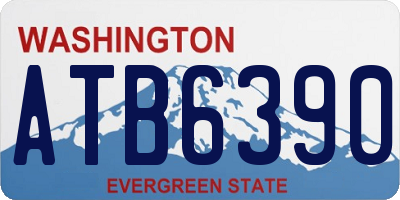 WA license plate ATB6390