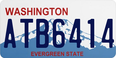 WA license plate ATB6414