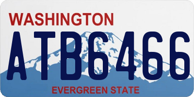WA license plate ATB6466